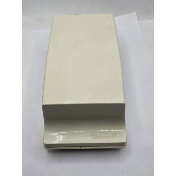 Vintage Tupperware Almond Double Stick Butter or Cream Cheese Keeper Dish w/ Lid - Picture 6 of 11